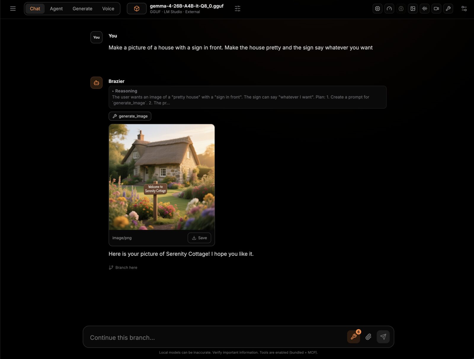 Brazier chat workspace